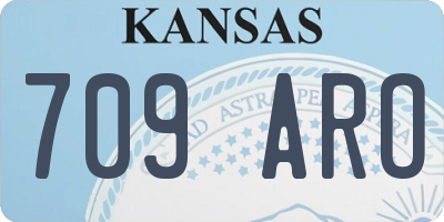 KS license plate 709ARO