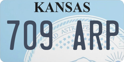 KS license plate 709ARP