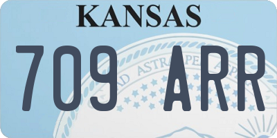 KS license plate 709ARR