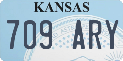KS license plate 709ARY