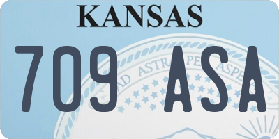 KS license plate 709ASA