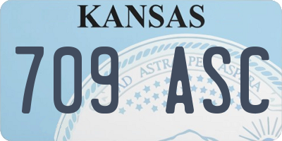 KS license plate 709ASC