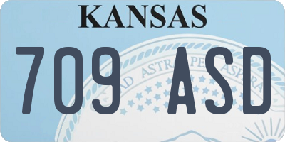 KS license plate 709ASD