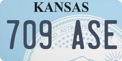 KS license plate 709ASE