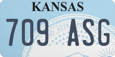 KS license plate 709ASG