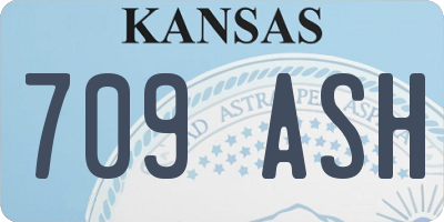 KS license plate 709ASH
