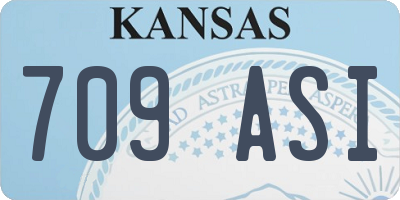KS license plate 709ASI