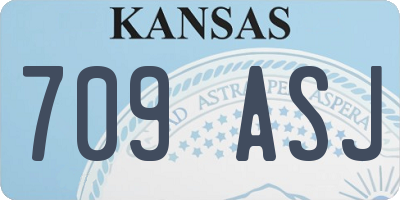 KS license plate 709ASJ
