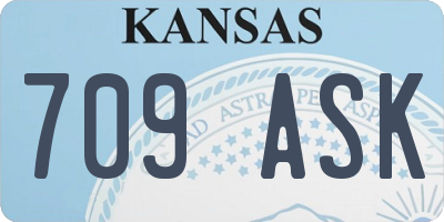 KS license plate 709ASK