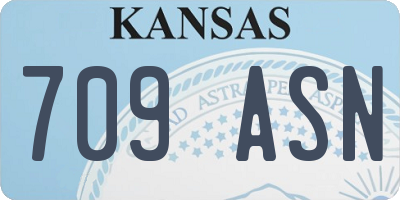 KS license plate 709ASN