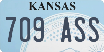 KS license plate 709ASS