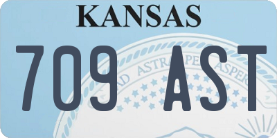 KS license plate 709AST