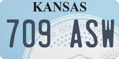 KS license plate 709ASW