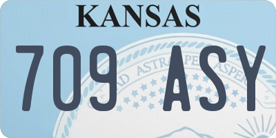 KS license plate 709ASY