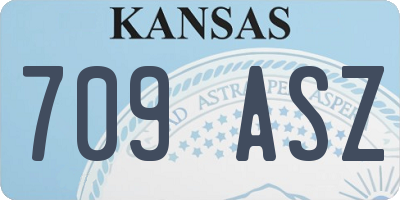 KS license plate 709ASZ