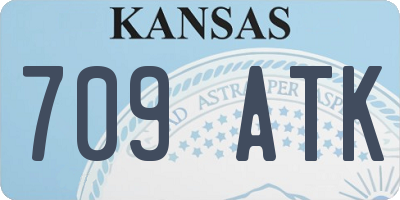 KS license plate 709ATK
