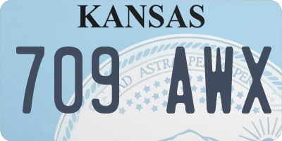 KS license plate 709AWX