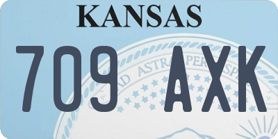 KS license plate 709AXK