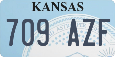 KS license plate 709AZF
