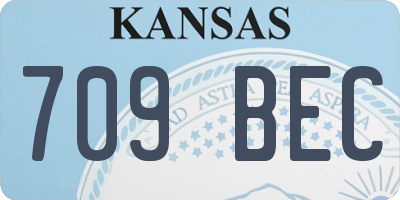 KS license plate 709BEC