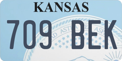 KS license plate 709BEK