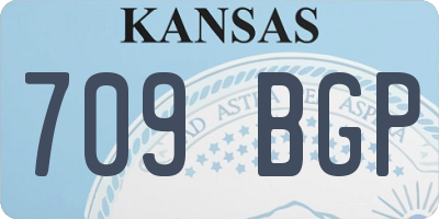 KS license plate 709BGP