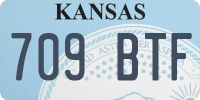 KS license plate 709BTF