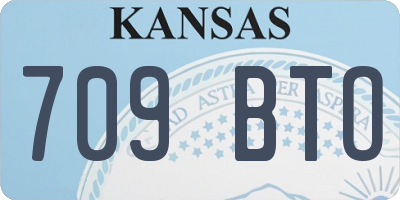 KS license plate 709BTO