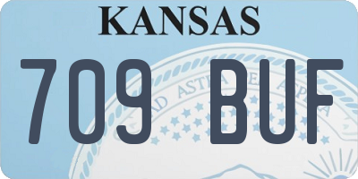 KS license plate 709BUF