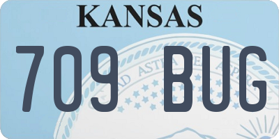 KS license plate 709BUG