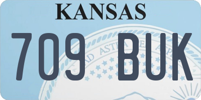 KS license plate 709BUK