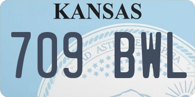 KS license plate 709BWL