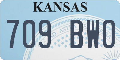 KS license plate 709BWO