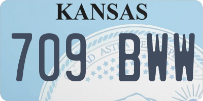 KS license plate 709BWW