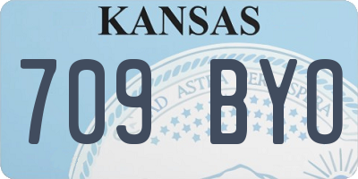 KS license plate 709BYO