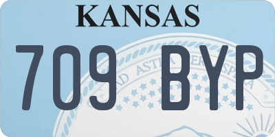 KS license plate 709BYP