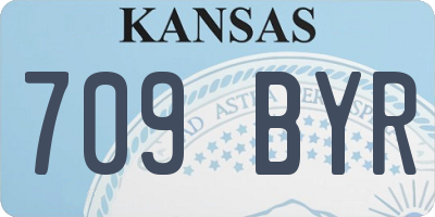 KS license plate 709BYR