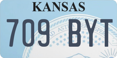 KS license plate 709BYT