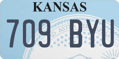 KS license plate 709BYU