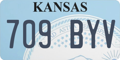 KS license plate 709BYV