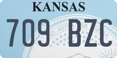 KS license plate 709BZC