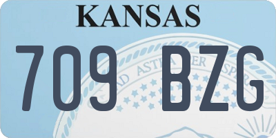KS license plate 709BZG