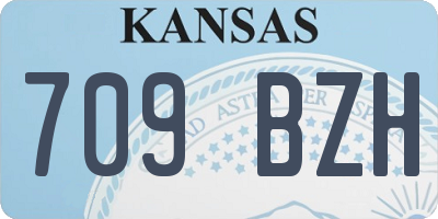 KS license plate 709BZH