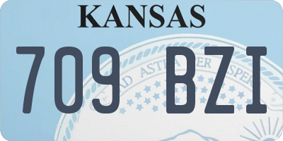 KS license plate 709BZI