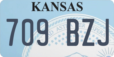 KS license plate 709BZJ
