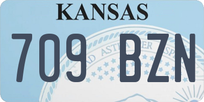 KS license plate 709BZN