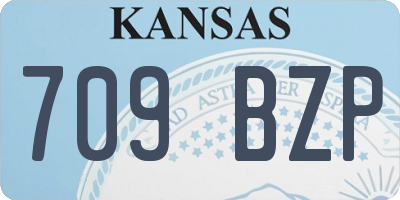 KS license plate 709BZP