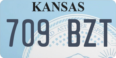 KS license plate 709BZT