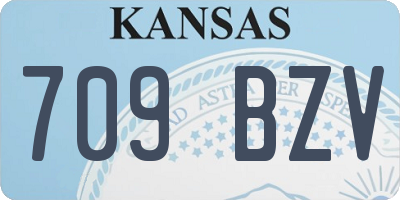 KS license plate 709BZV