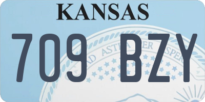 KS license plate 709BZY